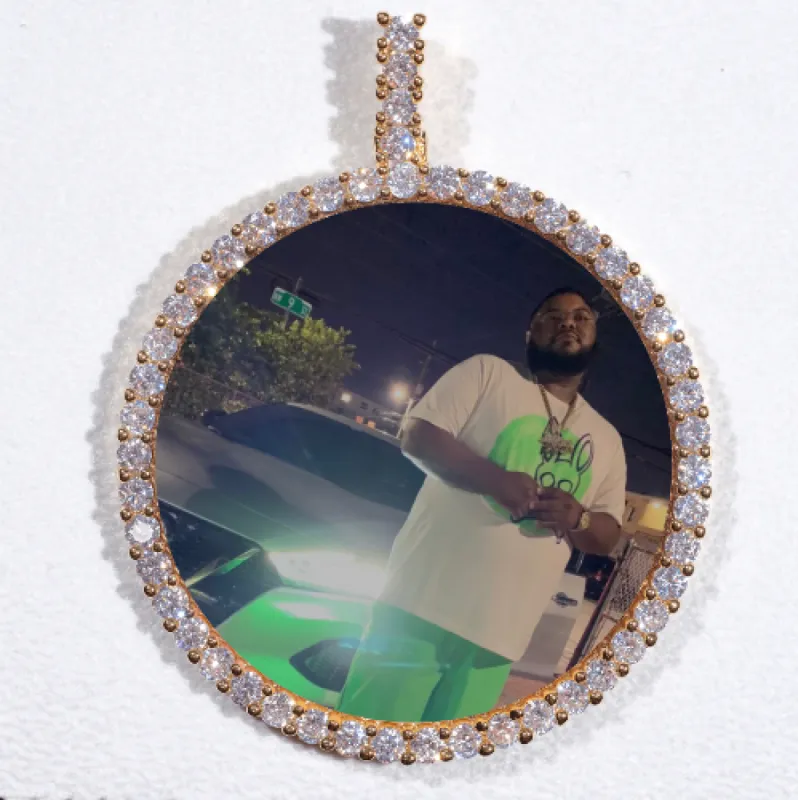 LARGE 3D CIRCLE CUSTOM PICTURE PENDANT sold by The GUU Shop