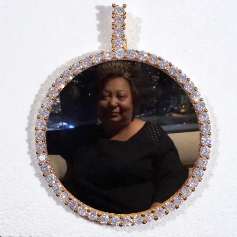 LARGE 3D CIRCLE CUSTOM PICTURE PENDANT sold by The GUU Shop