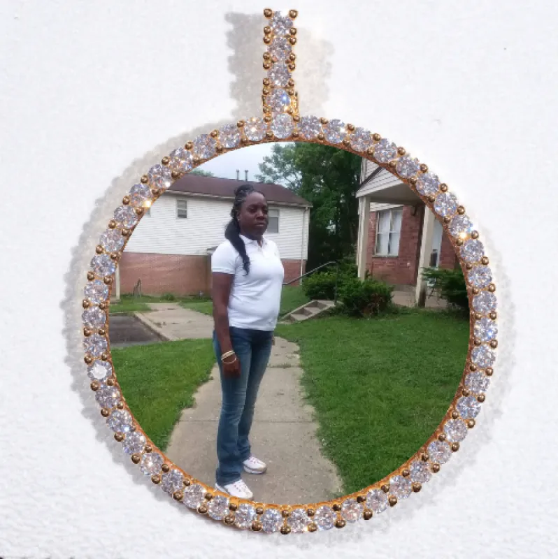 LARGE 3D CIRCLE CUSTOM PICTURE PENDANT sold by The GUU Shop