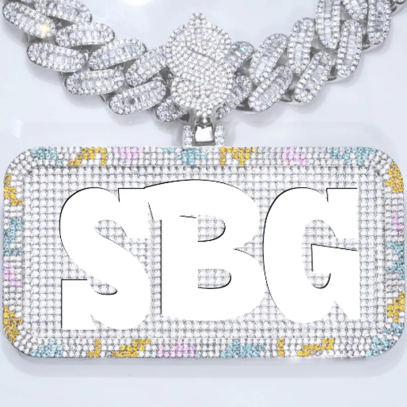 CUSTOM LETTER NECKLACE 3D COLORFUL SQUARE sold by The GUU Shop