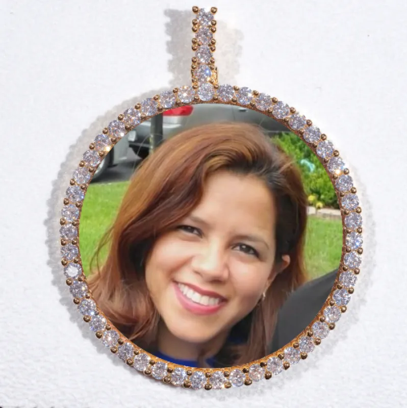 LARGE 3D CIRCLE CUSTOM PICTURE PENDANT sold by The GUU Shop