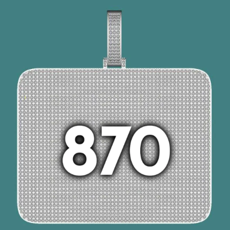 CUSTOM LETTER NECKLACE 3D BIG SQUARE sold by The GUU Shop