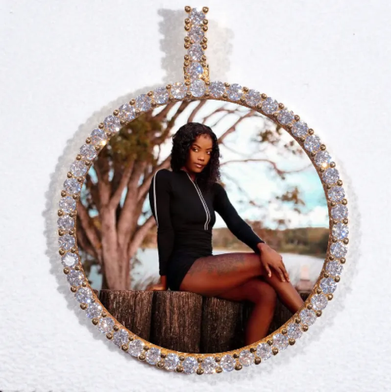 LARGE 3D CIRCLE CUSTOM PICTURE PENDANT sold by The GUU Shop