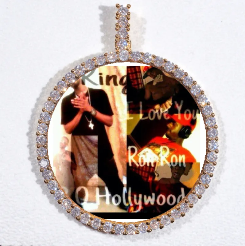 LARGE 3D CIRCLE CUSTOM PICTURE PENDANT sold by The GUU Shop