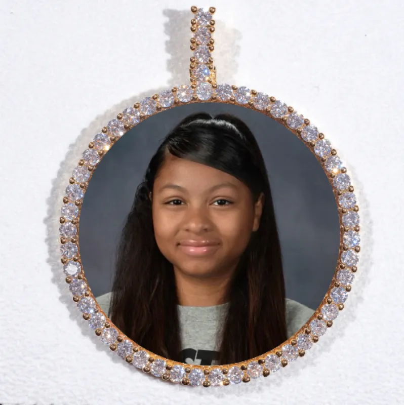 LARGE 3D CIRCLE CUSTOM PICTURE PENDANT sold by The GUU Shop