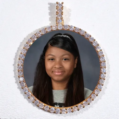 LARGE 3D CIRCLE CUSTOM PICTURE PENDANT sold by The GUU Shop