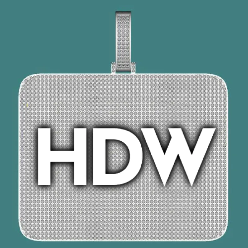 CUSTOM LETTER NECKLACE 3D BIG SQUARE sold by The GUU Shop