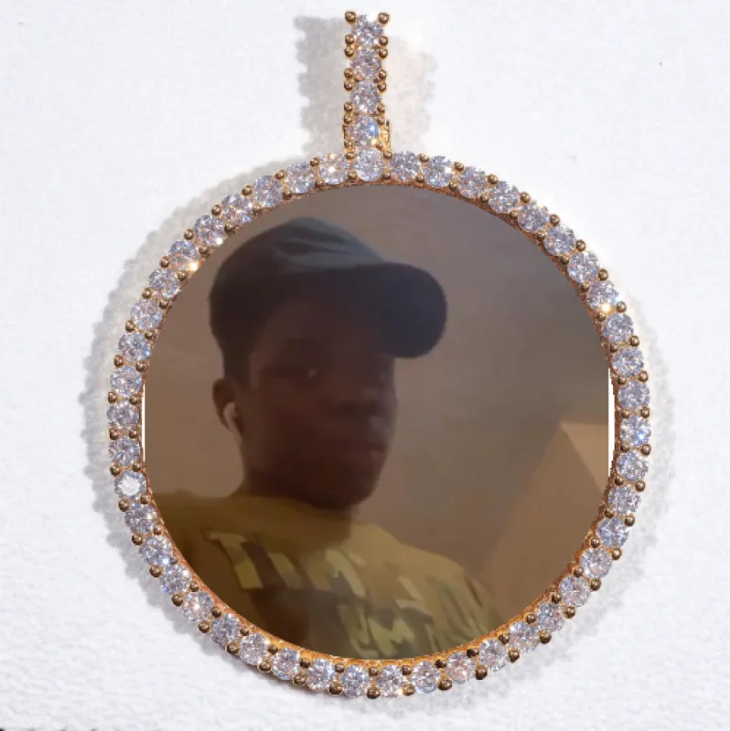 LARGE 3D CIRCLE CUSTOM PICTURE PENDANT sold by The GUU Shop