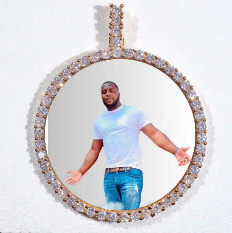 LARGE 3D CIRCLE CUSTOM PICTURE PENDANT sold by The GUU Shop