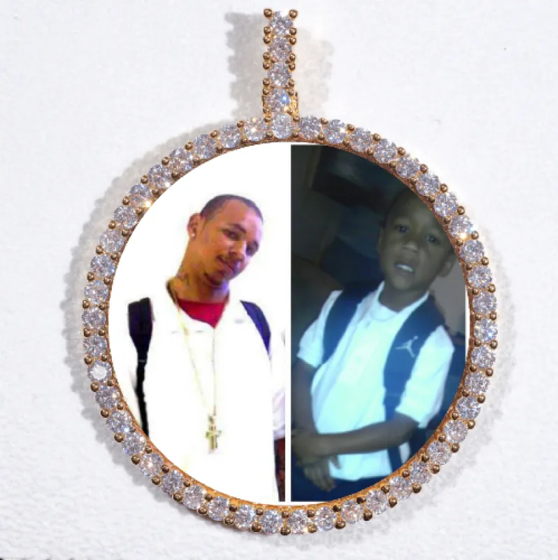 LARGE 3D CIRCLE CUSTOM PICTURE PENDANT sold by The GUU Shop