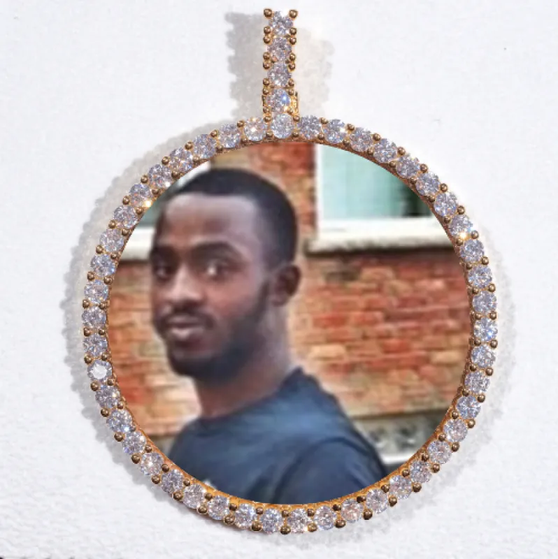 LARGE 3D CIRCLE CUSTOM PICTURE PENDANT sold by The GUU Shop