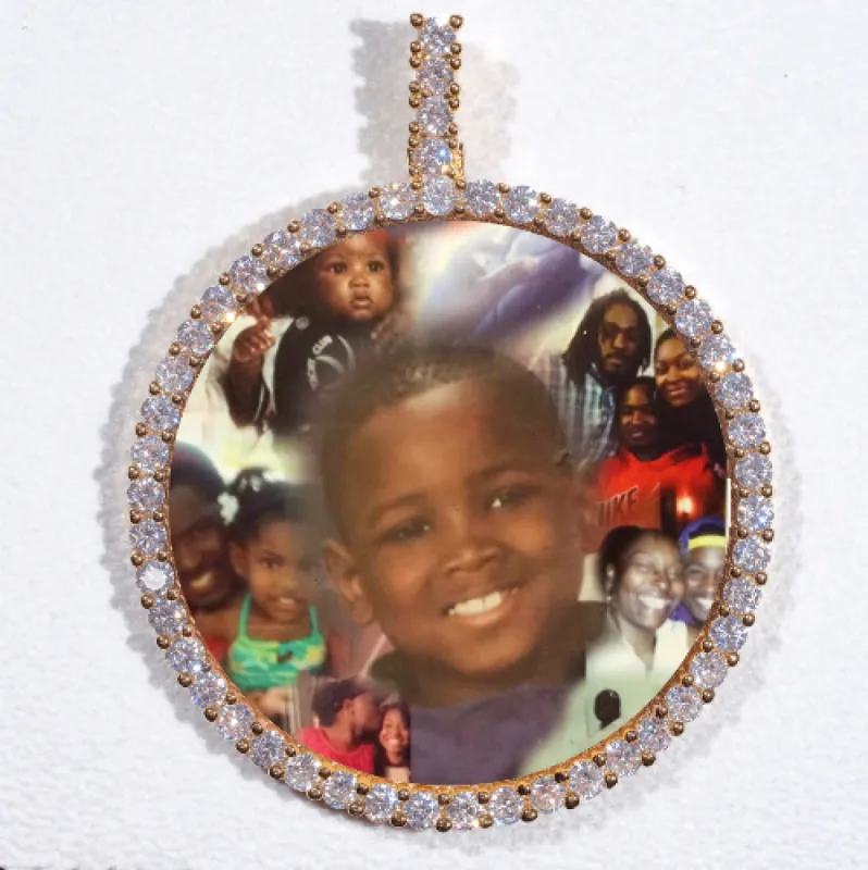 LARGE 3D CIRCLE CUSTOM PICTURE PENDANT sold by The GUU Shop