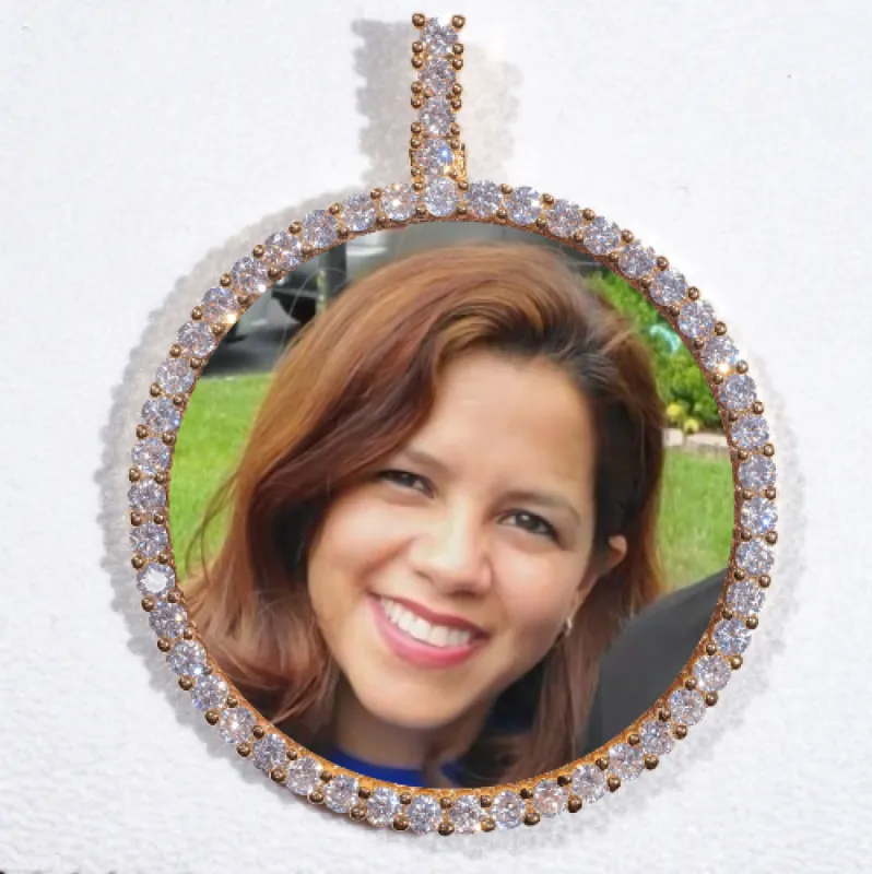 LARGE 3D CIRCLE CUSTOM PICTURE PENDANT sold by The GUU Shop