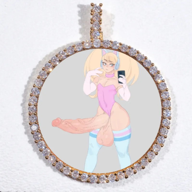 LARGE 3D CIRCLE CUSTOM PICTURE PENDANT sold by The GUU Shop