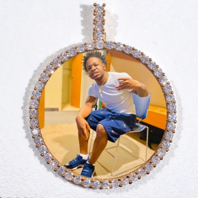 LARGE 3D CIRCLE CUSTOM PICTURE PENDANT sold by The GUU Shop