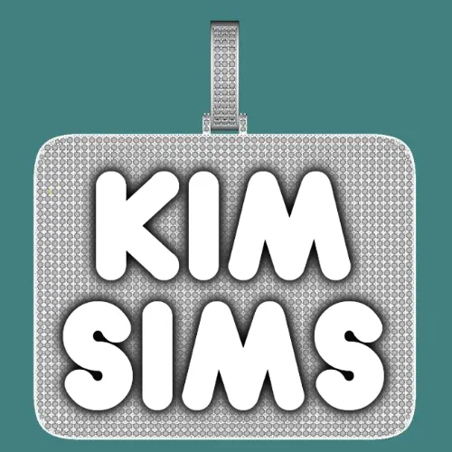 CUSTOM LETTER NECKLACE 3D BIG SQUARE sold by The GUU Shop