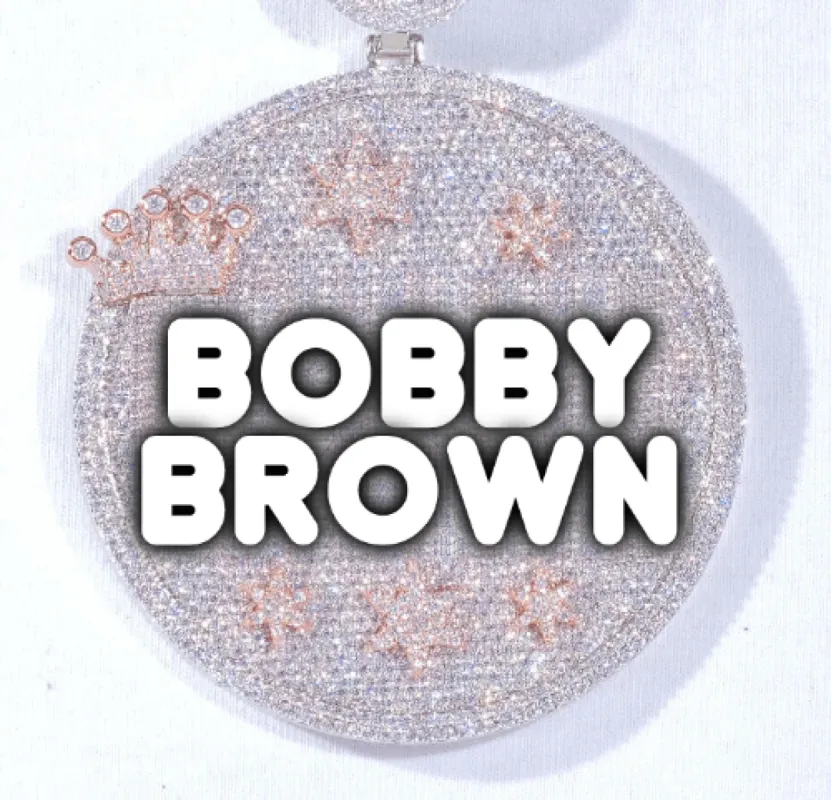 CUSTOM LETTER NECKLACE 3D BIG CROWN DISC made by The GUU Shop