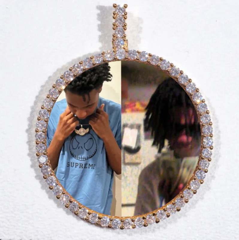 LARGE 3D CIRCLE CUSTOM PICTURE PENDANT sold by The GUU Shop