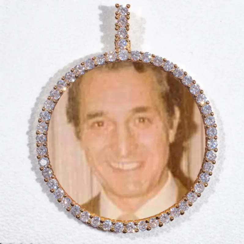 LARGE 3D CIRCLE CUSTOM PICTURE PENDANT sold by The GUU Shop