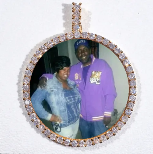 LARGE 3D CIRCLE CUSTOM PICTURE PENDANT sold by The GUU Shop