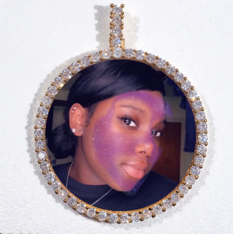 LARGE 3D CIRCLE CUSTOM PICTURE PENDANT sold by The GUU Shop