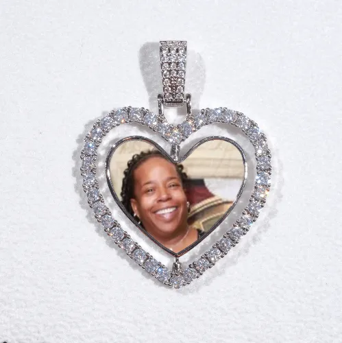 3D Spinning 2-Faced Heart Custom Picture Pendant sold by The GUU Shop