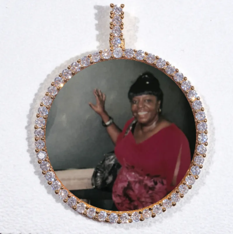 LARGE 3D CIRCLE CUSTOM PICTURE PENDANT sold by The GUU Shop