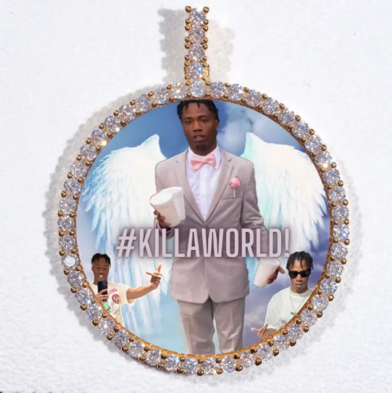 LARGE 3D CIRCLE CUSTOM PICTURE PENDANT sold by The GUU Shop