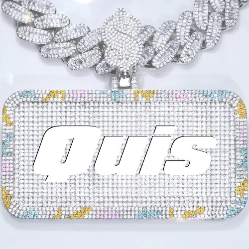 CUSTOM LETTER NECKLACE 3D COLORFUL SQUARE sold by The GUU Shop