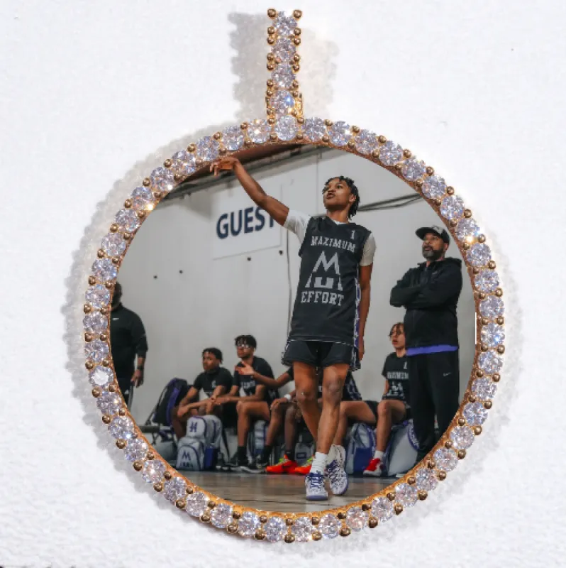 LARGE 3D CIRCLE CUSTOM PICTURE PENDANT sold by The GUU Shop