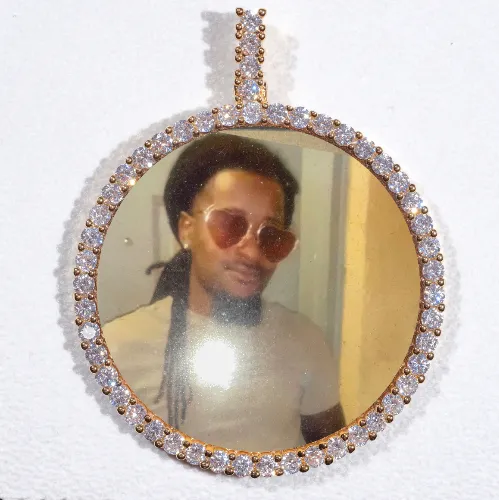 LARGE 3D CIRCLE CUSTOM PICTURE PENDANT sold by The GUU Shop