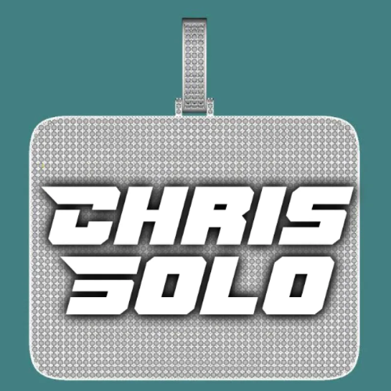 CUSTOM LETTER NECKLACE 3D BIG SQUARE sold by The GUU Shop