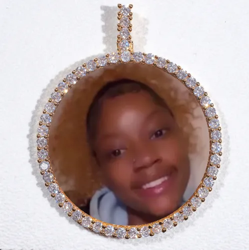 LARGE 3D CIRCLE CUSTOM PICTURE PENDANT sold by The GUU Shop