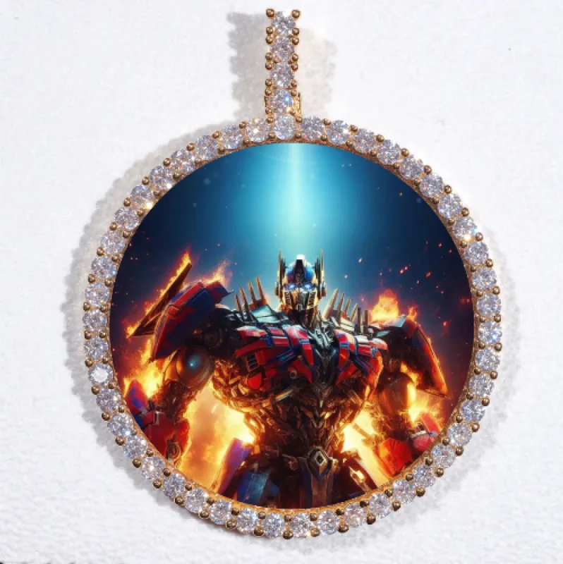 LARGE 3D CIRCLE CUSTOM PICTURE PENDANT made by The GUU Shop