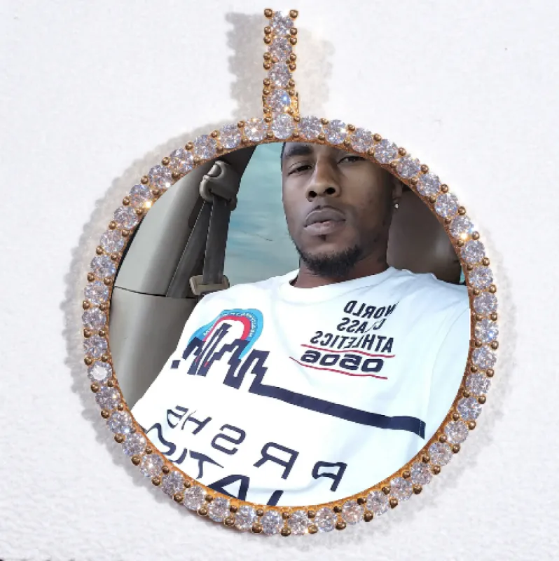 LARGE 3D CIRCLE CUSTOM PICTURE PENDANT sold by The GUU Shop