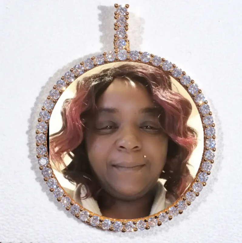 LARGE 3D CIRCLE CUSTOM PICTURE PENDANT sold by The GUU Shop