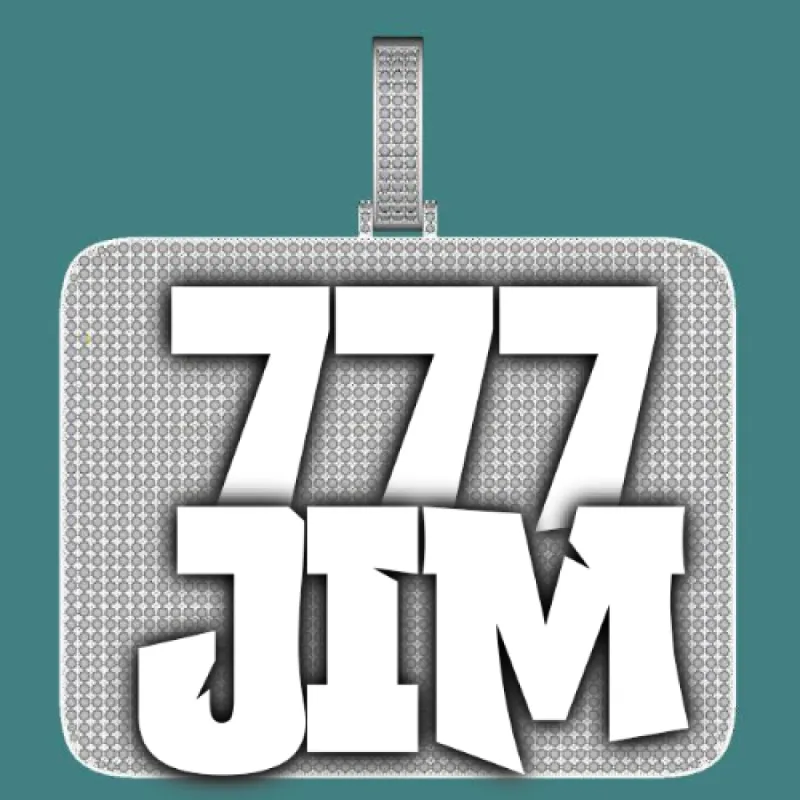 CUSTOM LETTER NECKLACE 3D BIG SQUARE sold by The GUU Shop