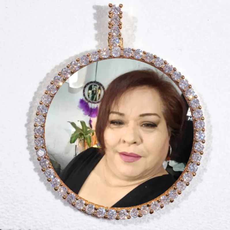 LARGE 3D CIRCLE CUSTOM PICTURE PENDANT sold by The GUU Shop