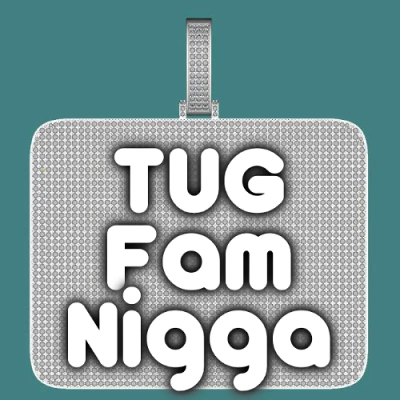 CUSTOM LETTER NECKLACE 3D BIG SQUARE sold by The GUU Shop