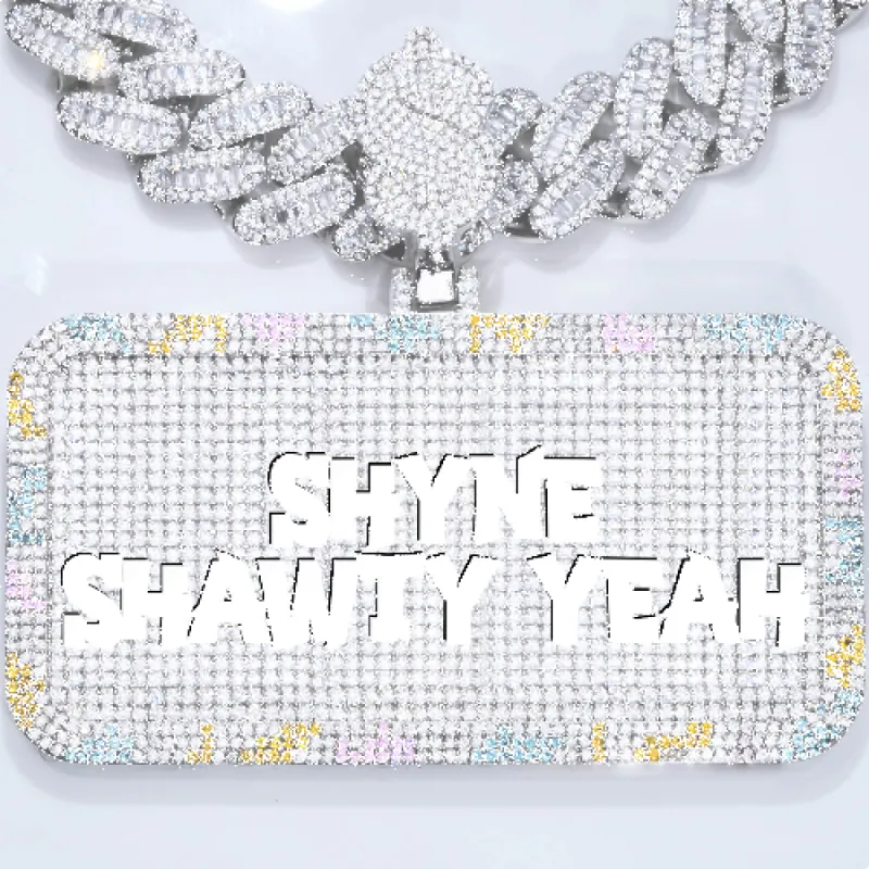 CUSTOM LETTER NECKLACE 3D COLORFUL SQUARE sold by The GUU Shop