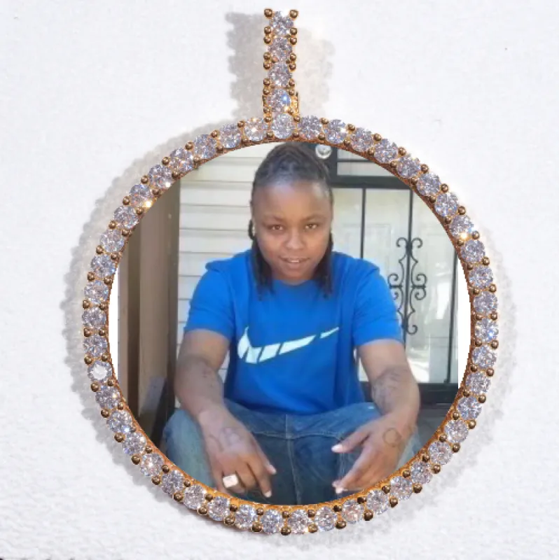 LARGE 3D CIRCLE CUSTOM PICTURE PENDANT sold by The GUU Shop