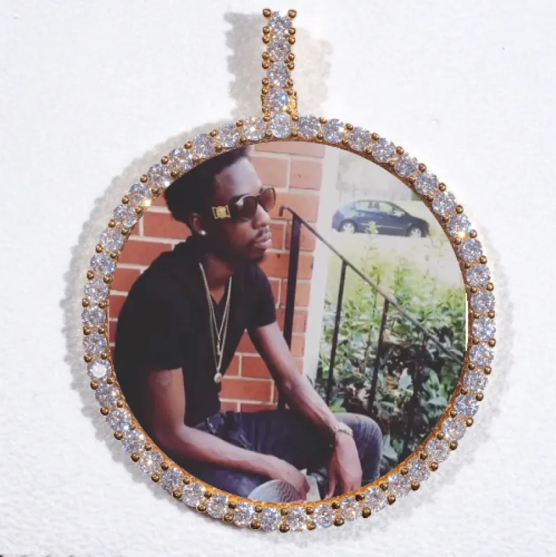 LARGE 3D CIRCLE CUSTOM PICTURE PENDANT sold by The GUU Shop