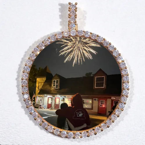 LARGE 3D CIRCLE CUSTOM PICTURE PENDANT sold by The GUU Shop