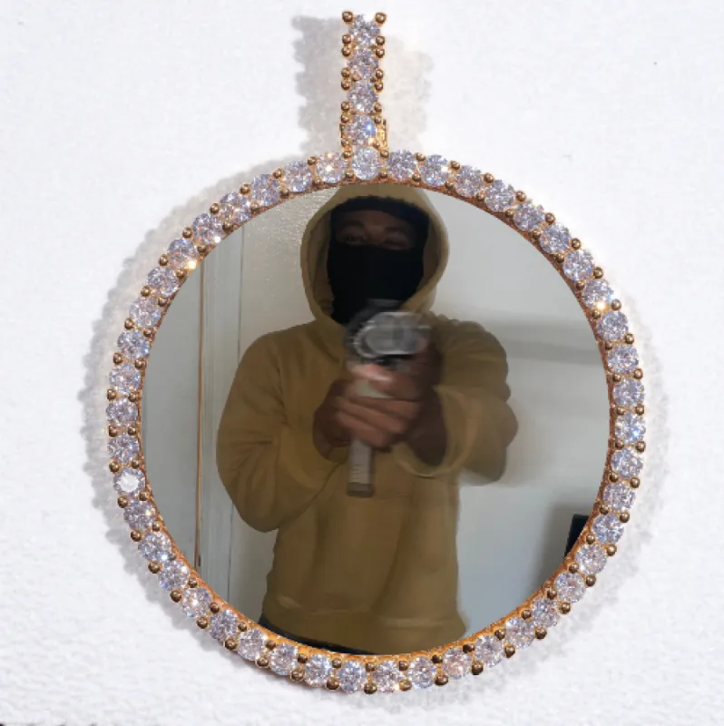 LARGE 3D CIRCLE CUSTOM PICTURE PENDANT sold by The GUU Shop