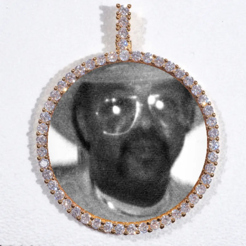 LARGE 3D CIRCLE CUSTOM PICTURE PENDANT sold by The GUU Shop