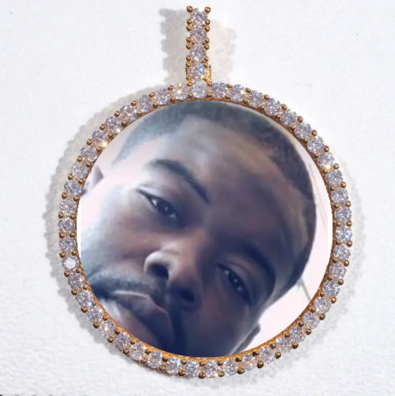 LARGE 3D CIRCLE CUSTOM PICTURE PENDANT sold by The GUU Shop