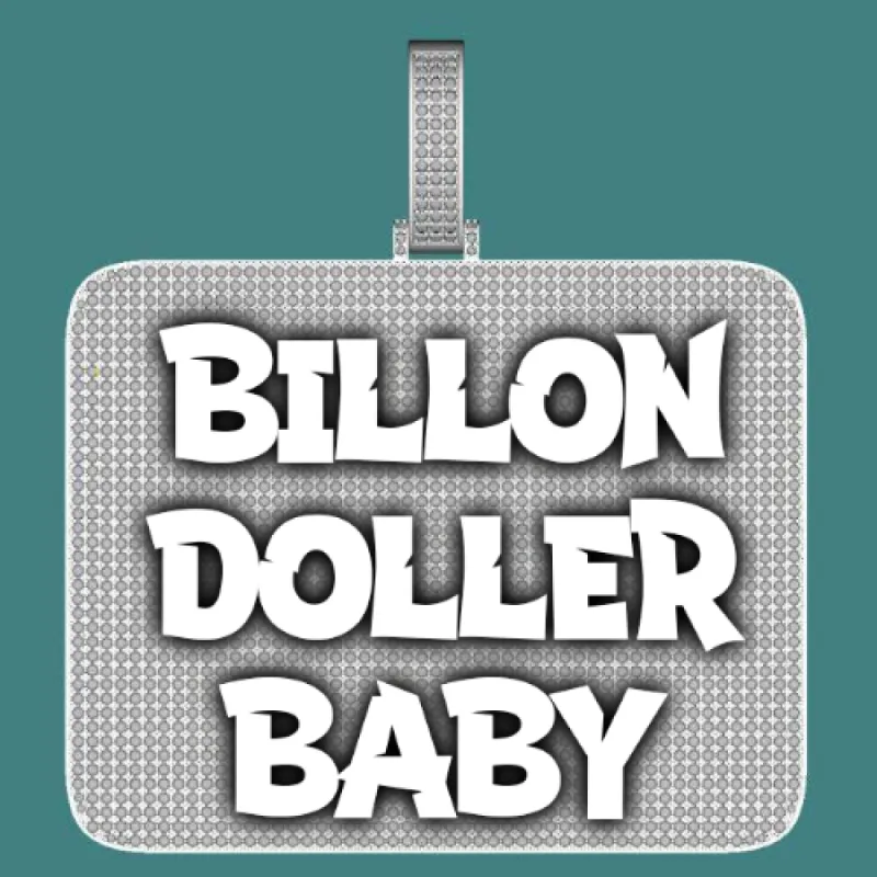 CUSTOM LETTER NECKLACE 3D BIG SQUARE sold by The GUU Shop