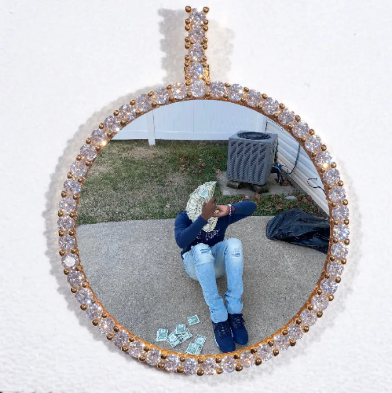 LARGE 3D CIRCLE CUSTOM PICTURE PENDANT sold by The GUU Shop