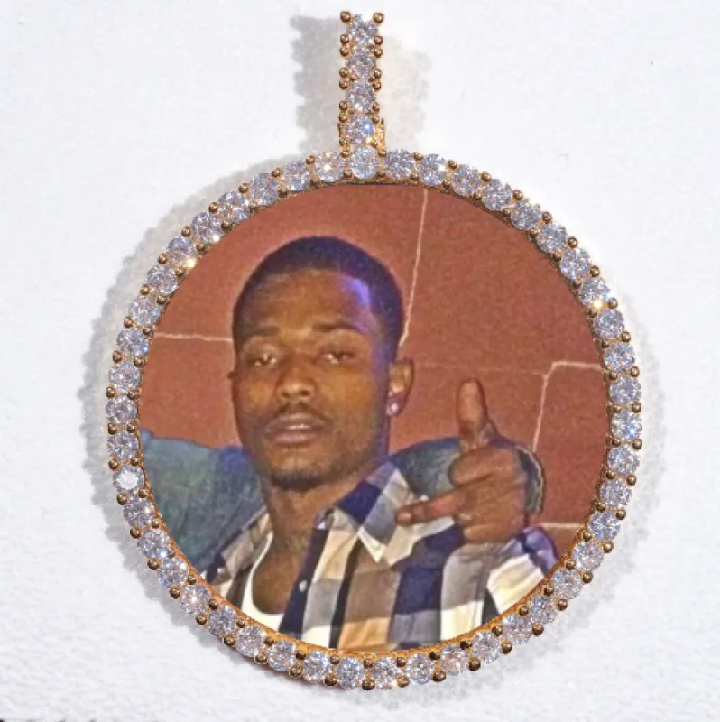 LARGE 3D CIRCLE CUSTOM PICTURE PENDANT sold by The GUU Shop