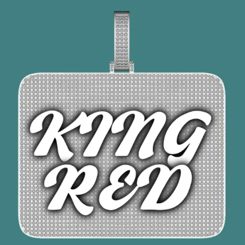 CUSTOM LETTER NECKLACE 3D BIG SQUARE sold by The GUU Shop